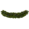 6' X 18” Christmas Pine Extra Wide Artificial Garland With 100 Multicolored LED Lights