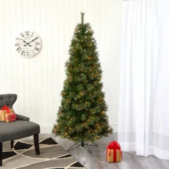 6.5' Cashmere Slim Artificial Christmas Tree With 350 Warm White Lights And 660 Bendable Branches 19 6.5' Cashmere Slim Artificial Christmas Tree With 350 Warm White Lights And 660 Bendable Branches -Cheap Artificial Trees Store artificial 65 cashmere slim artificial christmas tree with 350 warm white lights and 660 bendable branches nearly natural 751838