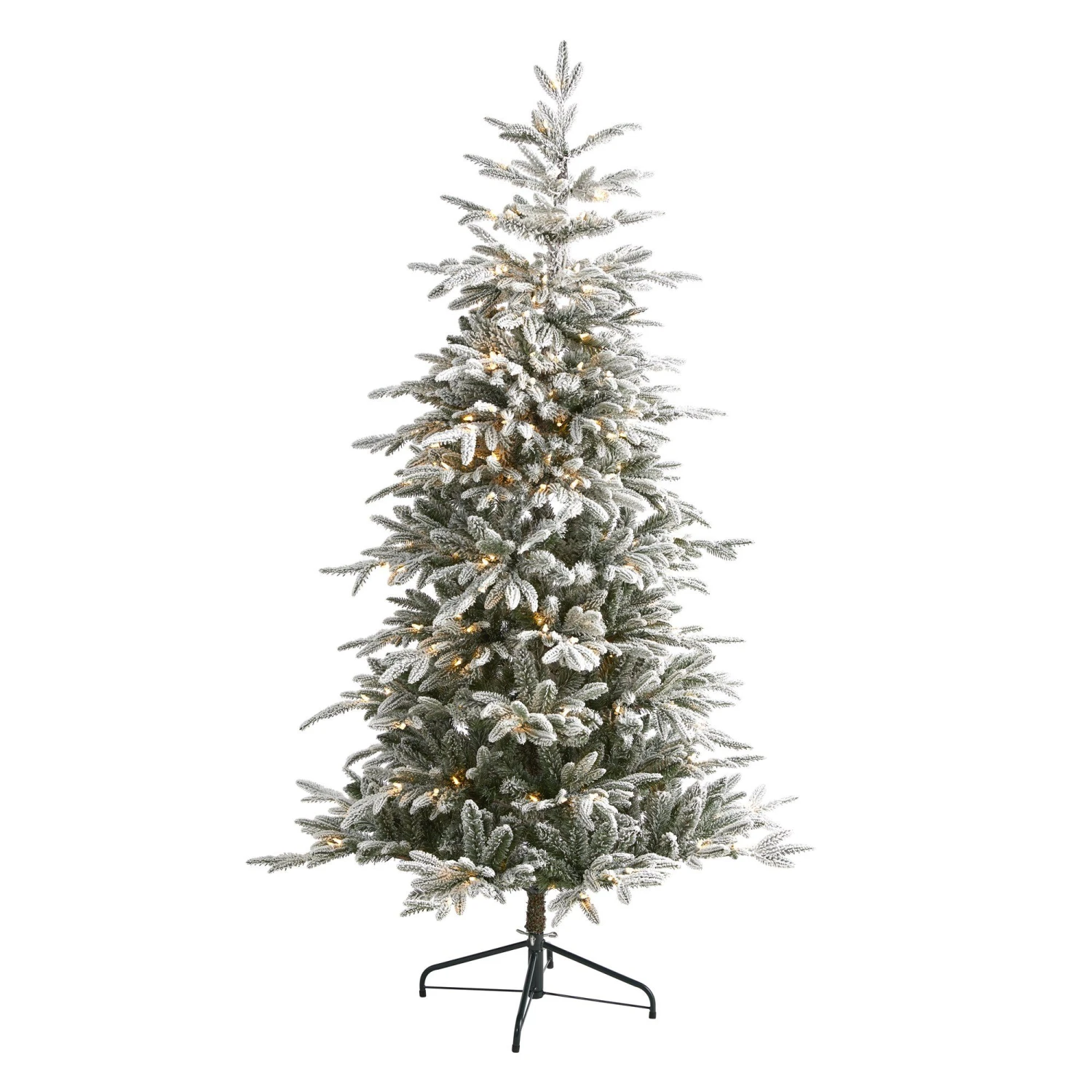 6.5’ Flocked Manchester Spruce Artificial Christmas Tree With 300 Lights And 781 Bendable Branches 1 6.5’ Flocked Manchester Spruce Artificial Christmas Tree With 300 Lights And 781 Bendable Branches