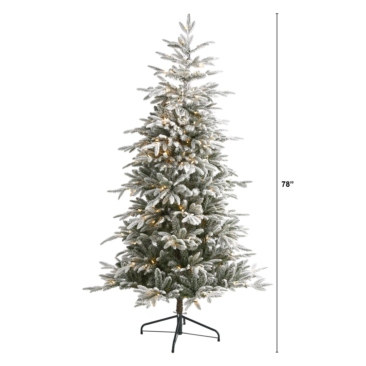 6.5’ Flocked Manchester Spruce Artificial Christmas Tree With 300 Lights And 781 Bendable Branches 2 6.5’ Flocked Manchester Spruce Artificial Christmas Tree With 300 Lights And 781 Bendable Branches - Image 2