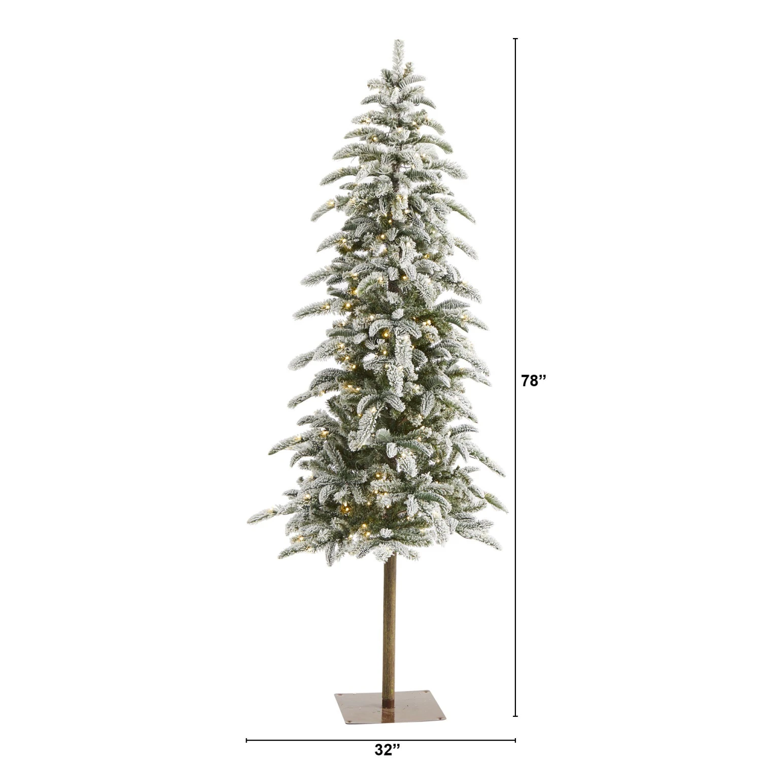 6.5’ Flocked Washington Alpine Artificial Christmas Tree With 250 White Warm LED Lights And 637 Bendable Branches 2 6.5’ Flocked Washington Alpine Artificial Christmas Tree With 250 White Warm LED Lights And 637 Bendable Branches - Image 2