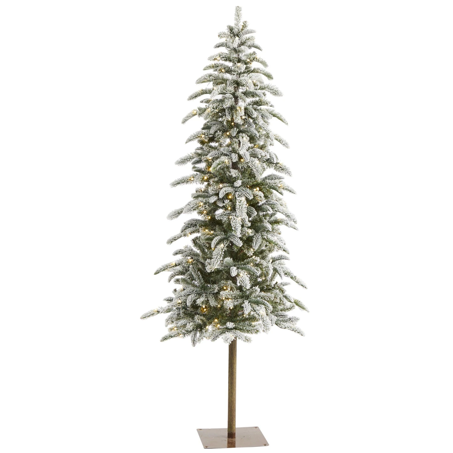 6.5’ Flocked Washington Alpine Artificial Christmas Tree With 250 White Warm LED Lights And 637 Bendable Branches 1 6.5’ Flocked Washington Alpine Artificial Christmas Tree With 250 White Warm LED Lights And 637 Bendable Branches