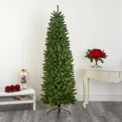 6.5’ Slim Green Mountain Pine Artificial Christmas Tree With 851 Bendable Branches -Cheap Artificial Trees Store artificial 65 slim green mountain pine artificial christmas tree with 851 bendable branches christmas tree nearly natural 329926