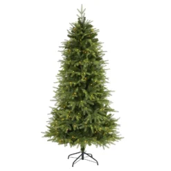 6.5β Vancouver Fir βNatural Lookβ Artificial Christmas Tree With 400 Clear LED Lights And 2158 Bendable Branches