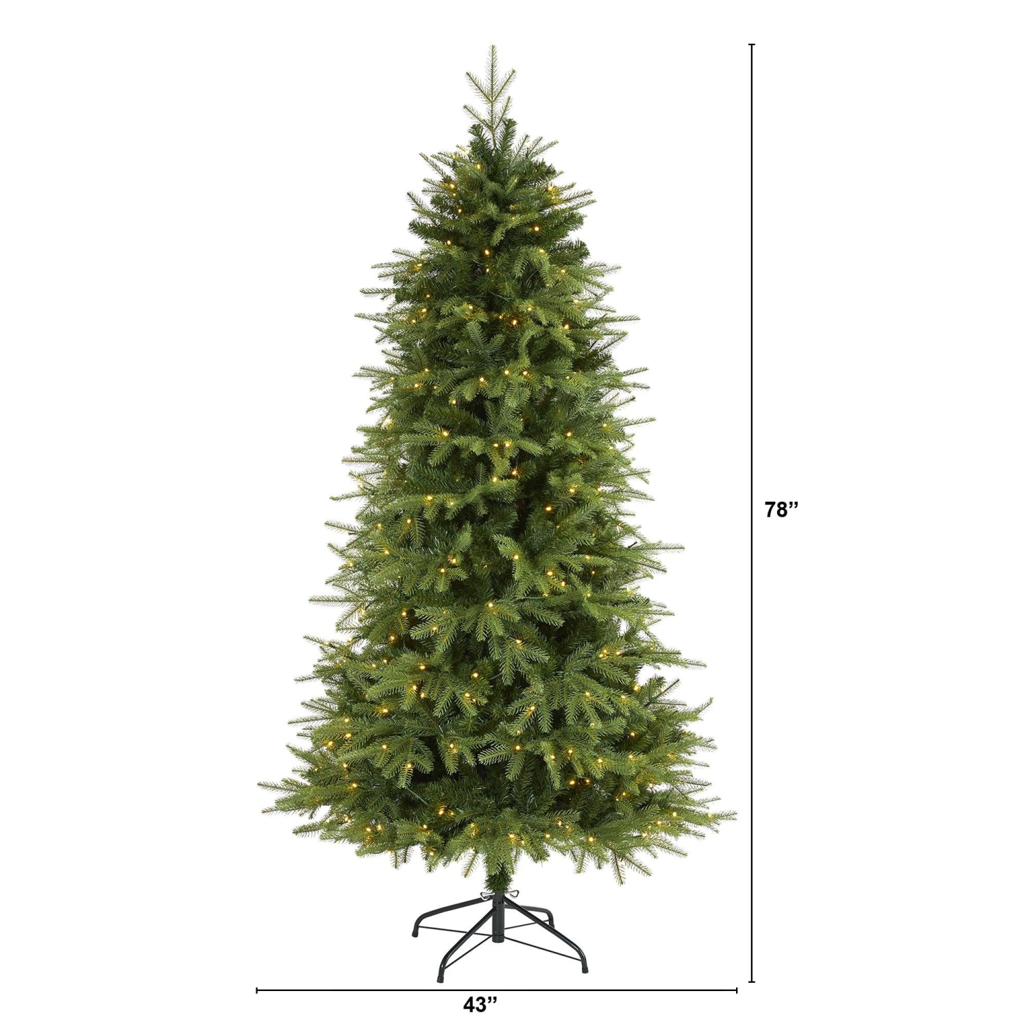 6.5’ Vancouver Fir “Natural Look” Artificial Christmas Tree With 400 Clear LED Lights And 2158 Bendable Branches 2 6.5’ Vancouver Fir “Natural Look” Artificial Christmas Tree With 400 Clear LED Lights And 2158 Bendable Branches - Image 2
