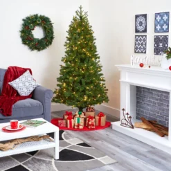 6.5' Vancouver Spruce Artificial Christmas Tree With 250 Warm White Lights And 803 Bendable Branches -Cheap Artificial Trees Store artificial 65 vancouver spruce artificial christmas tree with 250 warm white lights and 803 bendable branches nearly natural 938807