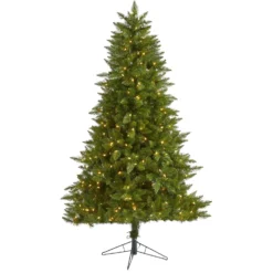 6.5' Vermont Spruce Artificial Christmas Tree With 450 Warm White (Multifunction) LED Lights With Instant Connect Technology And 984 Bendable Branches