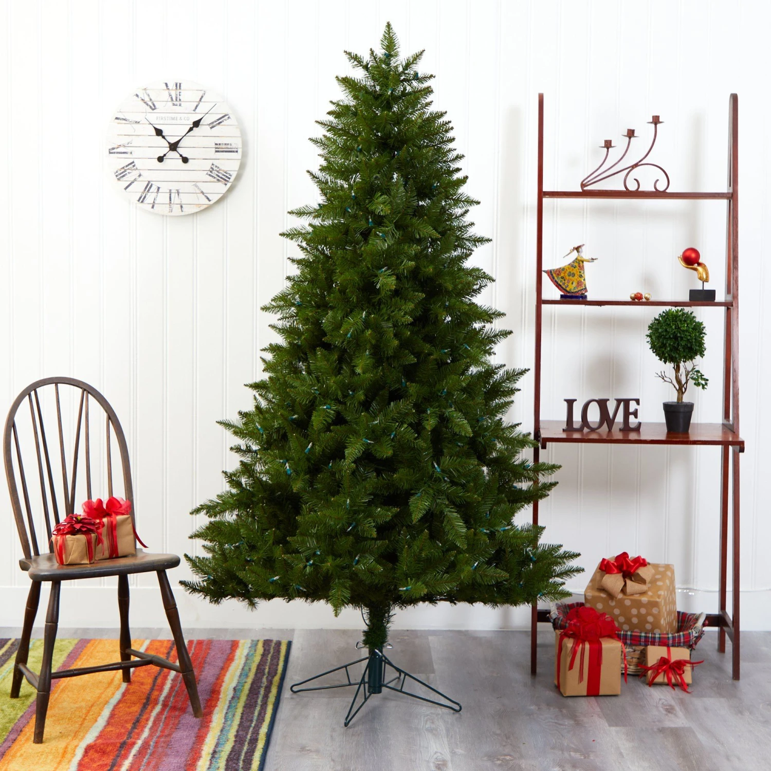 6.5' Vermont Spruce Artificial Christmas Tree With 450 Warm White (Multifunction) LED Lights With Instant Connect Technology And 984 Bendable Branches 8 6.5' Vermont Spruce Artificial Christmas Tree With 450 Warm White (Multifunction) LED Lights With Instant Connect Technology And 984 Bendable Branches - Image 8