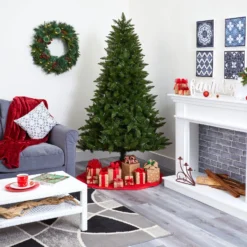 6.5' Vermont Spruce Artificial Christmas Tree With 450 Warm White (Multifunction) LED Lights With Instant Connect Technology And 984 Bendable Branches 19 6.5' Vermont Spruce Artificial Christmas Tree With 450 Warm White (Multifunction) LED Lights With Instant Connect Technology And 984 Bendable Branches -Cheap Artificial Trees Store artificial 65 vermont spruce artificial christmas tree with 450 warm white multifunction led lights with instant connect technology and 984 bendable branches nearly natur 852650