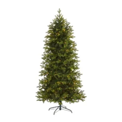 7’ Belgium Fir “Natural Look” Artificial Christmas Tree With 500 Clear LED Lights