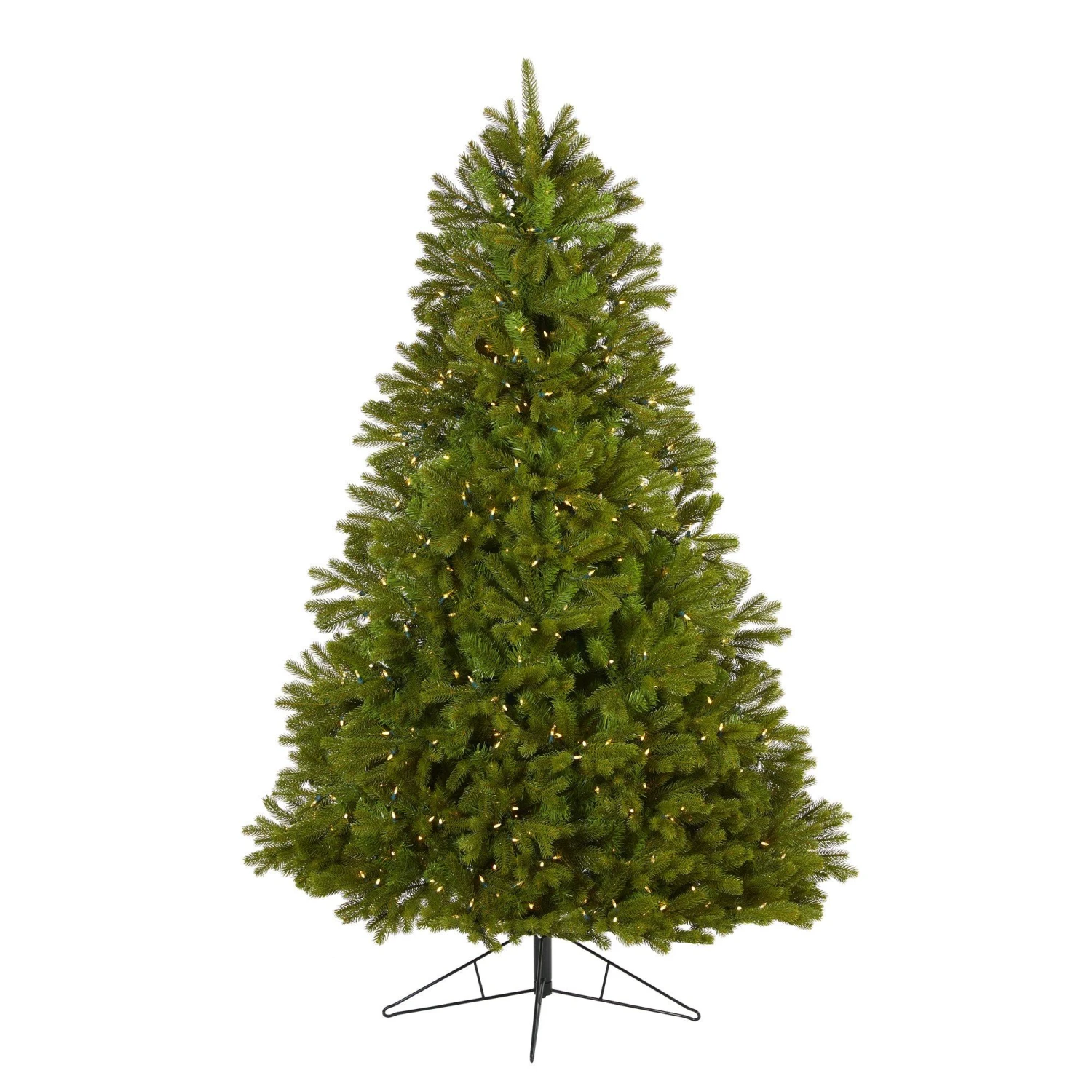 7' Cambridge Spruce Flat Back Artificial Christmas Tree With 500 Warm White (Multifunction) LED Lights And 960 Bendable Branches 1 7' Cambridge Spruce Flat Back Artificial Christmas Tree With 500 Warm White (Multifunction) LED Lights And 960 Bendable Branches