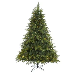 7’ Colorado Mountain Fir “Natural Look” Artificial Christmas Tree With 500 Clear LED Lights And 2552 Tips