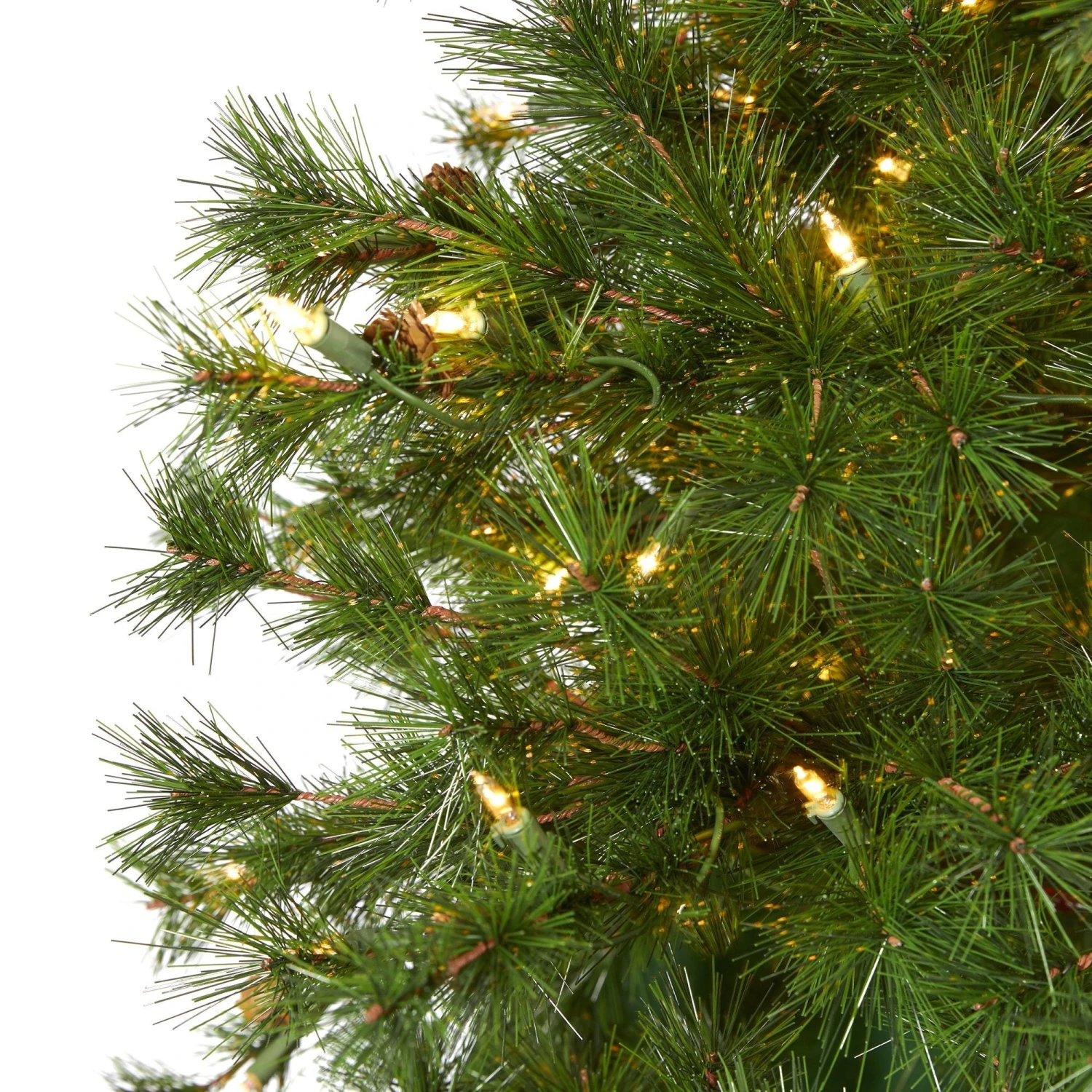 7’ Colorado Mountain Pine Artificial Christmas Tree With 450 Clear Lights, 1453 Bendable Branches And Pine Cones 3 7’ Colorado Mountain Pine Artificial Christmas Tree With 450 Clear Lights, 1453 Bendable Branches And Pine Cones - Image 3