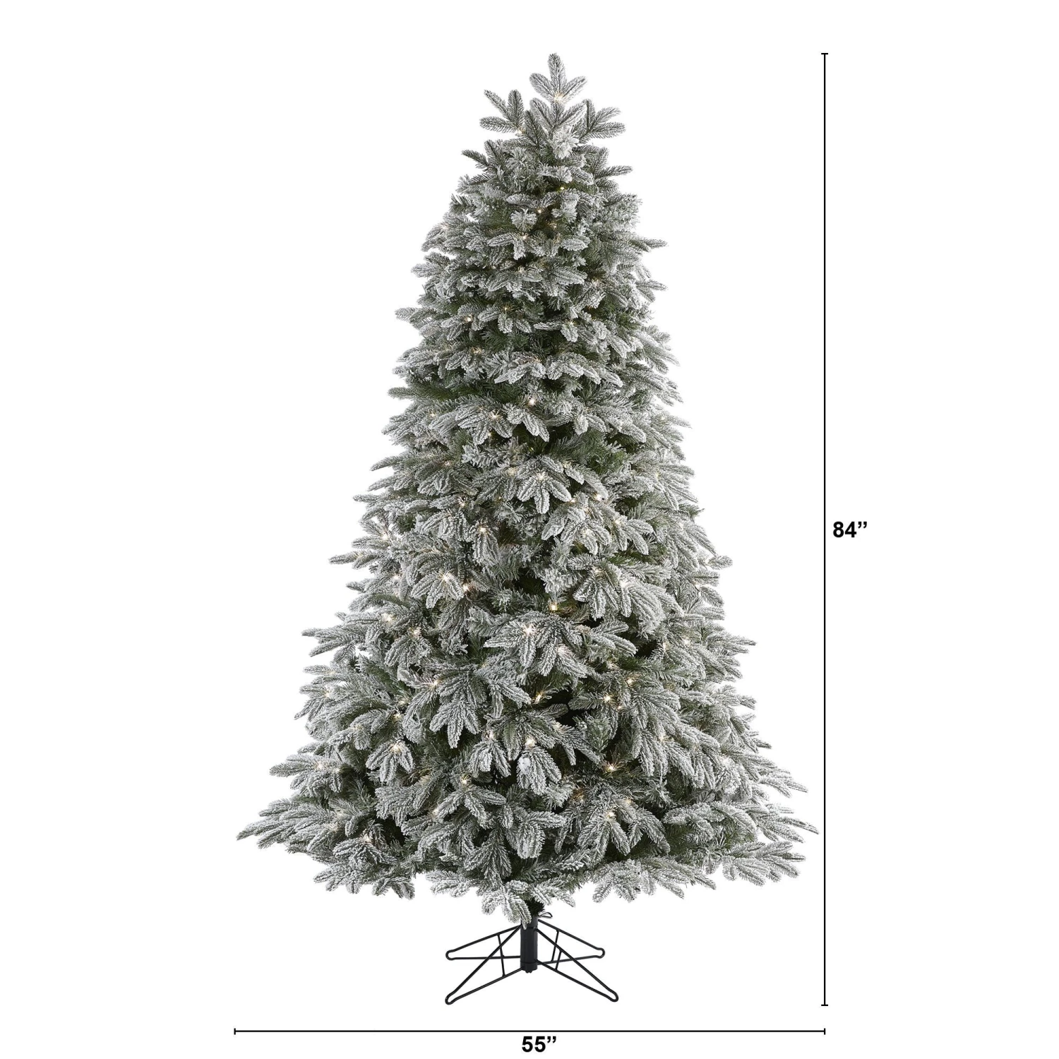 7' Flocked Colorado Mountain Fir Artificial Christmas Tree 2 7' Flocked Colorado Mountain Fir Artificial Christmas Tree - Image 2