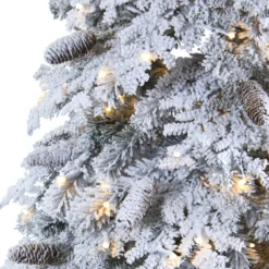 7’ Flocked Montana Down Swept Spruce Artificial Christmas Tree With Pinecones And 400 LED Lights 10 7’ Flocked Montana Down Swept Spruce Artificial Christmas Tree With Pinecones And 400 LED Lights -Cheap Artificial Trees Store artificial 7 flocked montana down swept spruce artificial christmas tree with pinecones and 400 led lights nearly natural 380944