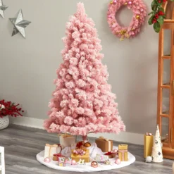 7' Holiday Pink Cashmere Christmas Tree With 300 Lights And 599 Bendable Branches 15 7' Holiday Pink Cashmere Christmas Tree With 300 Lights And 599 Bendable Branches -Cheap Artificial Trees Store artificial 7 holiday pink cashmere christmas tree with 300 led lights and 599 bendable branches nearly natural 755889
