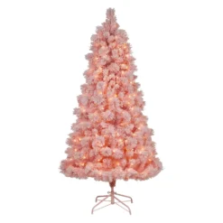 7' Holiday Pink Cashmere Christmas Tree With 300 Lights And 599 Bendable Branches