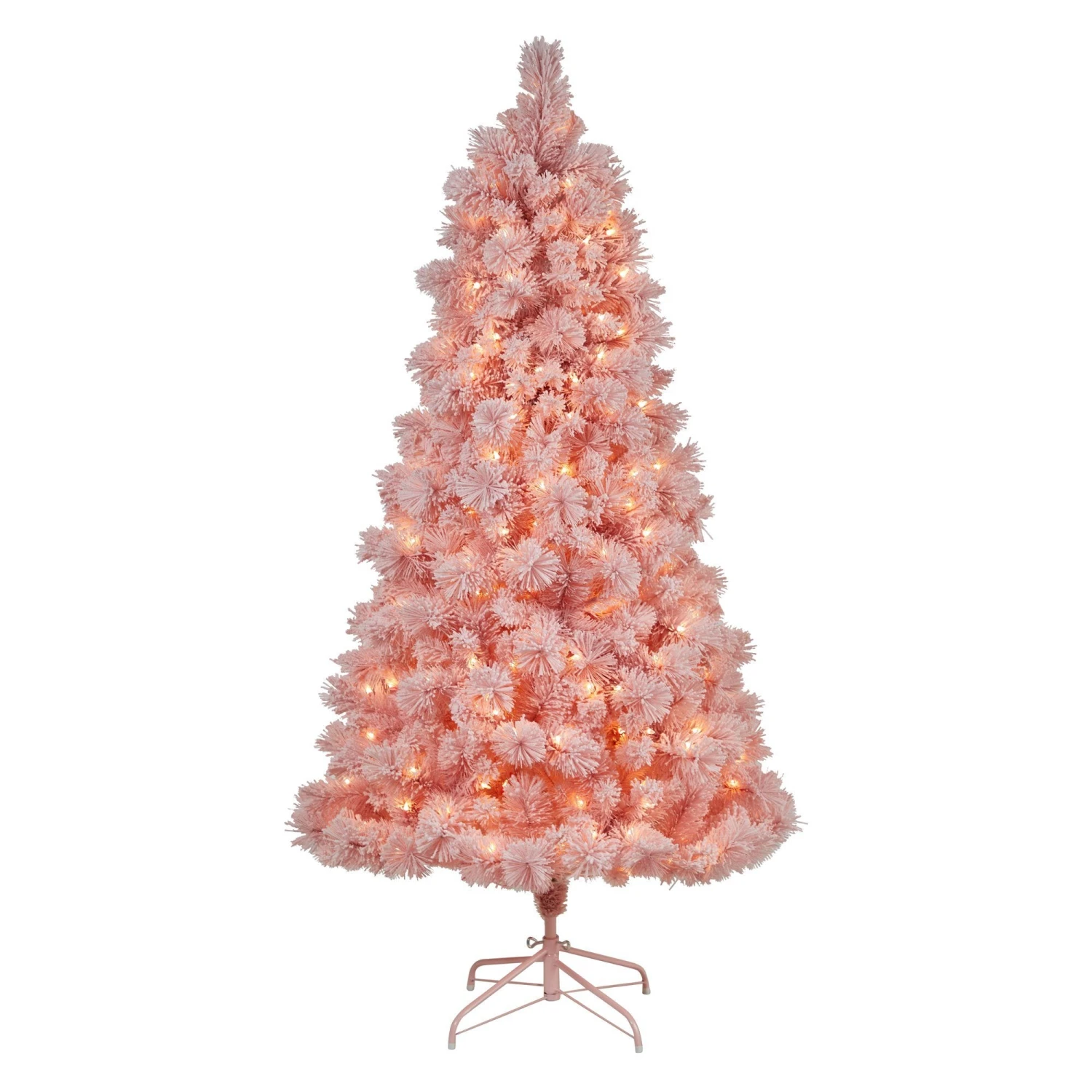 7' Holiday Pink Cashmere Christmas Tree With 300 Lights And 599 Bendable Branches 1 7' Holiday Pink Cashmere Christmas Tree With 300 Lights And 599 Bendable Branches