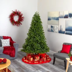 7’ New Haven Spruce “Natural Look” Artificial Christmas Tree With 500 LED Lights -Cheap Artificial Trees Store artificial 7 new haven spruce natural look artificial christmas tree with 500 led lights nearly natural 979262