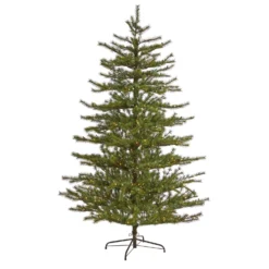 7’ Vancouver Mountain Pine Artificial Christmas Tree With 450 Clear Lights And 1762 Bendable Branches