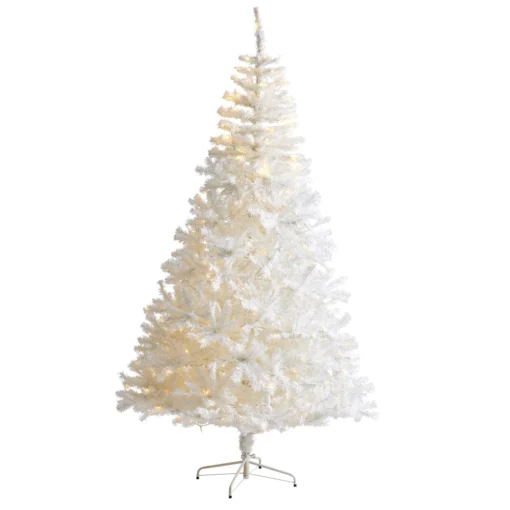 7' White Artificial Christmas Tree With 1000 Bendable Branches And 350 Clear LED Lights 1 7' White Artificial Christmas Tree With 1000 Bendable Branches And 350 Clear LED Lights -Cheap Artificial Trees Store artificial 7 white artificial christmas tree with 1000 bendable branches and 350 clear led lights nearly natural 475077