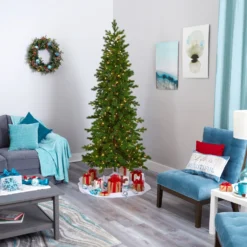 7.5' Big Sky Spruce Artificial Christmas Tree With 300 Clear Warm (Multifunction) LED Lights And 385 Bendable Branches -Cheap Artificial Trees Store artificial 75 big sky spruce artificial christmas tree with 300 clear warm multifunction led lights and 385 bendable branches nearly natural 416113