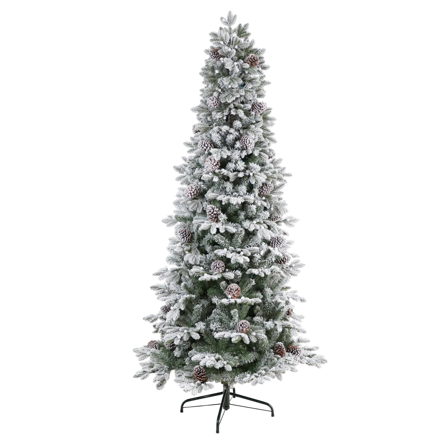 7.5' Flocked Alaskan Pre-Lit Artificial Christmas Tree 350 LED Lights And 2155 Bendable Branches 3 7.5' Flocked Alaskan Pre-Lit Artificial Christmas Tree 350 LED Lights And 2155 Bendable Branches - Image 3