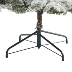 7.5’ Flocked Manchester Spruce Artificial Christmas Tree With 450 Lights And 949 Bendable Branches -Cheap Artificial Trees Store artificial 75 flocked manchester spruce artificial christmas tree with 450 lights and 949 bendable branches nearly natural 393581