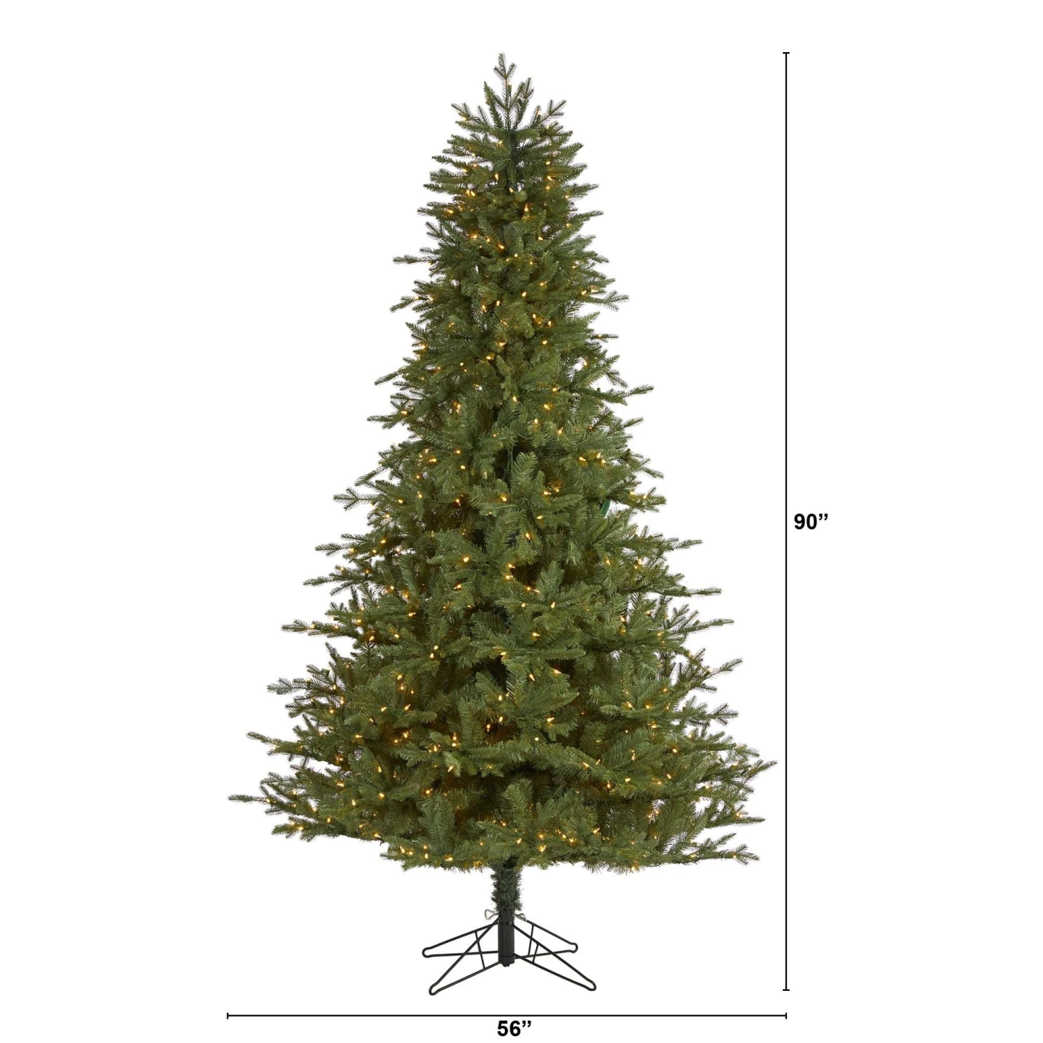 7.5' New Hampshire Spruce Artificial Christmas Tree With 650 Warm White Lights And 1462 Bendable Branches 2 7.5' New Hampshire Spruce Artificial Christmas Tree With 650 Warm White Lights And 1462 Bendable Branches - Image 2
