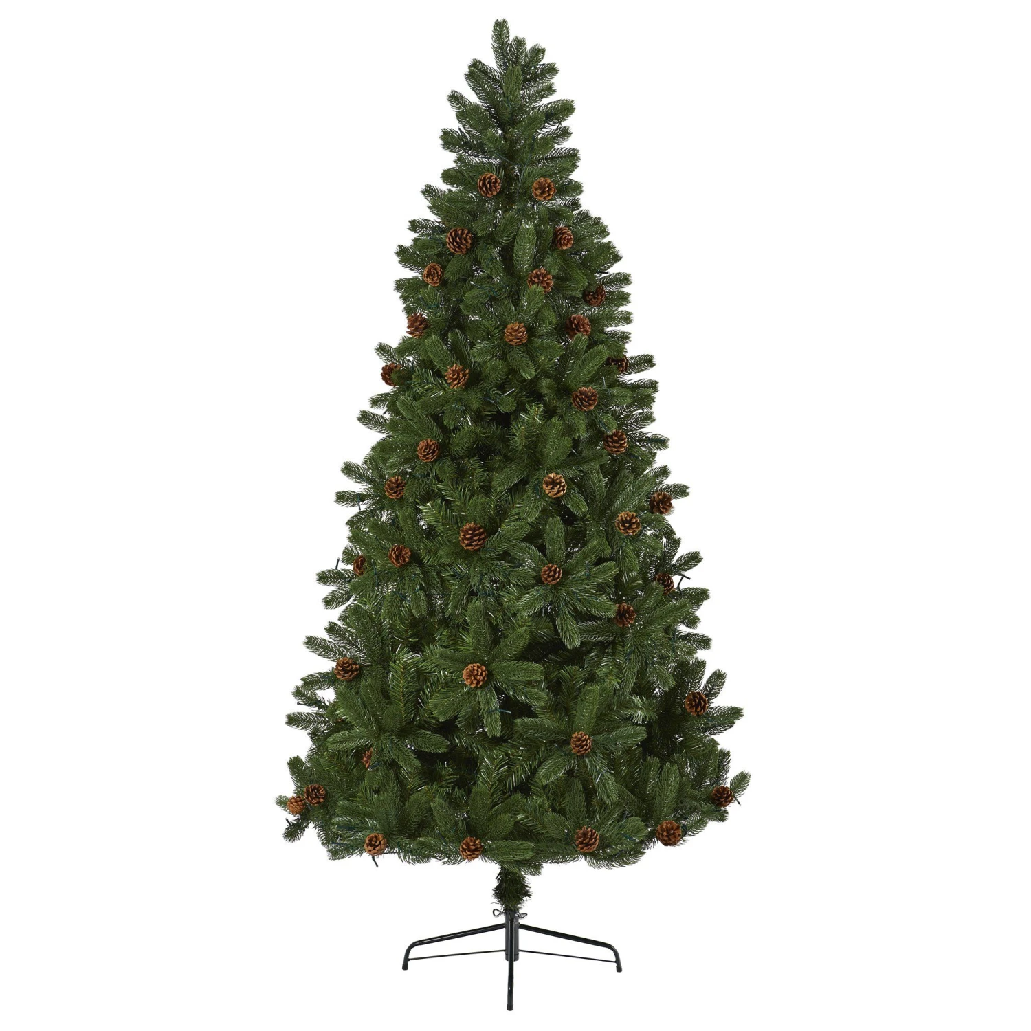 7.5' Rocky Mountain Spruce Artificial Christmas Tree With Pinecones And 400 Clear LED Lights 3 7.5' Rocky Mountain Spruce Artificial Christmas Tree With Pinecones And 400 Clear LED Lights - Image 3