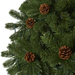 7.5' Rocky Mountain Spruce Artificial Christmas Tree With Pinecones And 400 Clear LED Lights 12 7.5' Rocky Mountain Spruce Artificial Christmas Tree With Pinecones And 400 Clear LED Lights -Cheap Artificial Trees Store artificial 75 rocky mountain spruce artificial christmas tree with pinecones and 400 clear led lights nearly natural 674623
