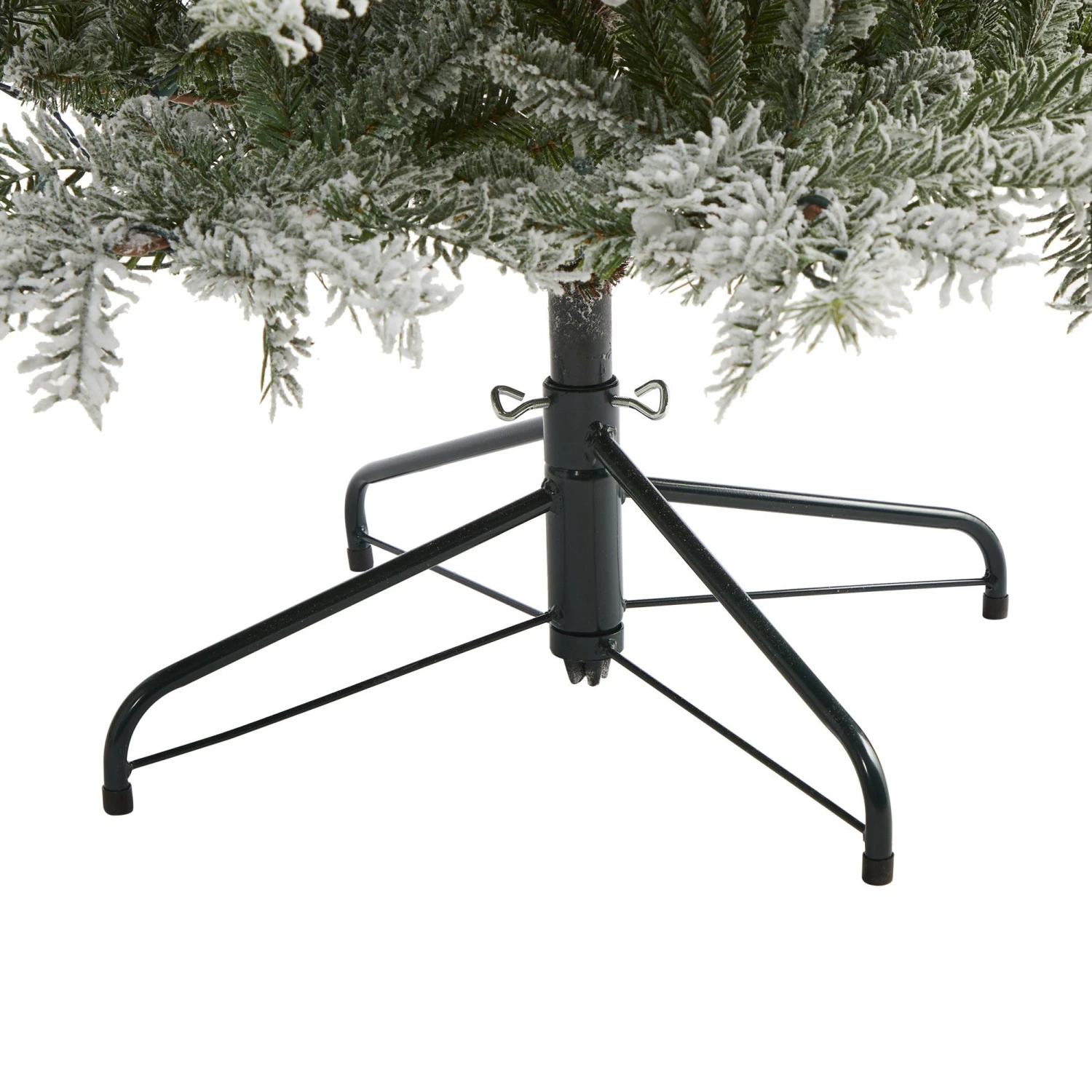 7.5’ Slim Flocked Nova Scotia Spruce Artificial Christmas Tree With 450 Warm White LED Lights And 909 Bendable Branches 6 7.5’ Slim Flocked Nova Scotia Spruce Artificial Christmas Tree With 450 Warm White LED Lights And 909 Bendable Branches - Image 6