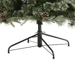 7.5’ Snowed Tipped Clermont Mixed Pine Artificial Christmas Tree With 600 Clear LED Lights, Pine Cones And 1784 Bendable Branches -Cheap Artificial Trees Store artificial 75 snowed tipped clermont mixed pine artificial christmas tree with 600 clear led lights pine con nearly natural 652852