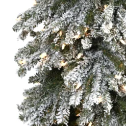 8’ Flocked Grand Alpine Artificial Christmas Tree With 500 Lights And 1051 Branches On Natural Trunk -Cheap Artificial Trees Store artificial 8 flocked grand alpine artificial christmas tree with 500 lights and 1051 branches on natural trunk nearly natural 192753
