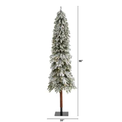 8’ Flocked Grand Alpine Artificial Christmas Tree With 500 Lights And 1051 Branches On Natural Trunk -Cheap Artificial Trees Store artificial 8 flocked grand alpine artificial christmas tree with 500 lights and 1051 branches on natural trunk nearly natural 833333