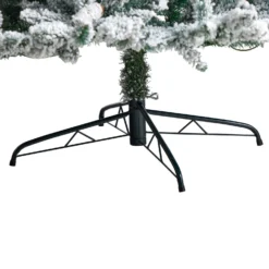 8’ Flocked Livingston Fir Artificial Christmas Tree With Pine Cones And 500 Clear Warm LED Lights -Cheap Artificial Trees Store artificial 8 flocked livingston fir artificial christmas tree with pine cones and 500 clear warm led lights nearly natural 194428