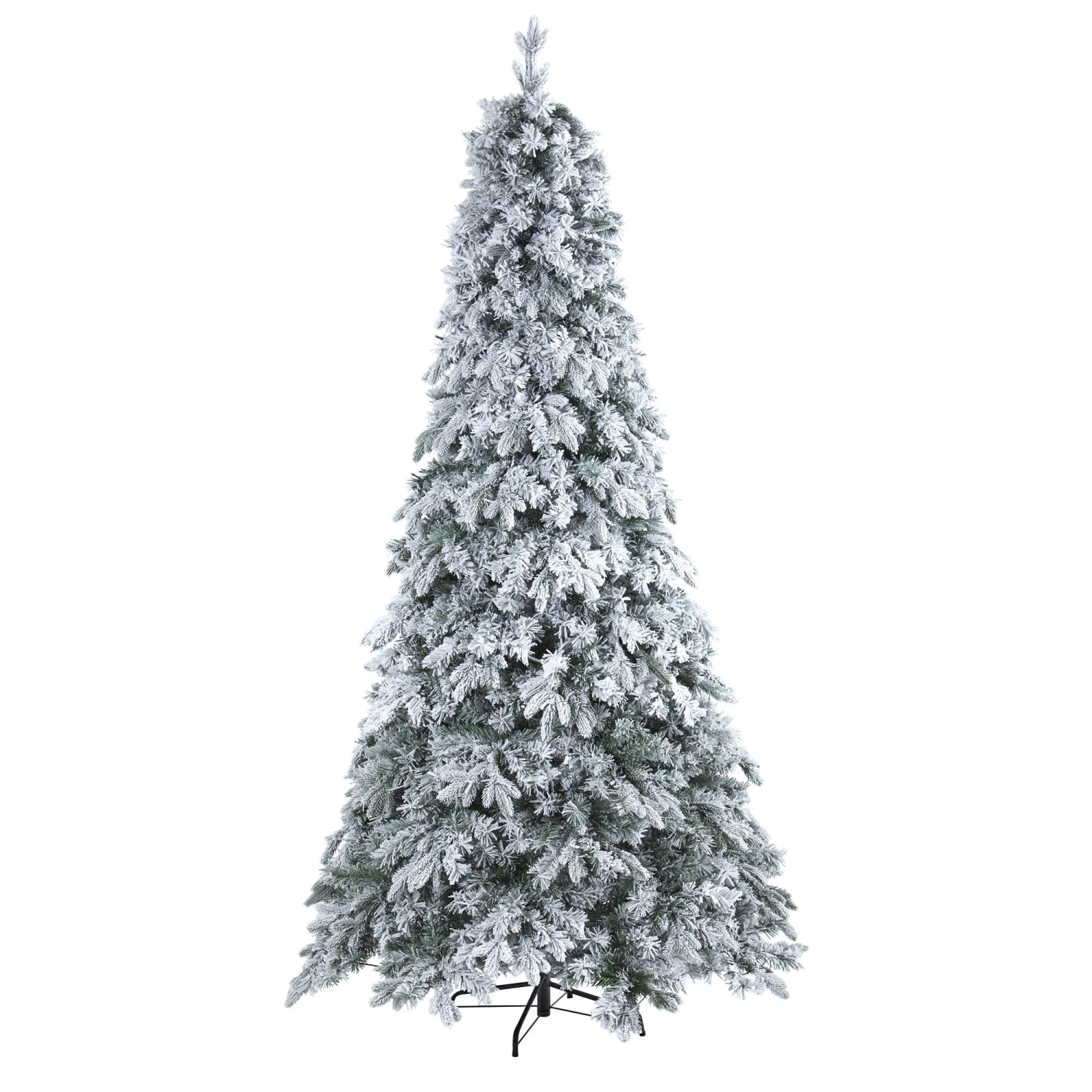 8' Flocked Vermont Mixed Pine Artificial Christmas Tree With 600 LED Lights 3 8' Flocked Vermont Mixed Pine Artificial Christmas Tree With 600 LED Lights - Image 3