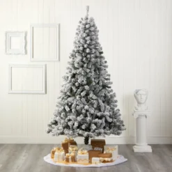 8' Flocked West Virginia Fir Artificial Christmas Tree -Cheap Artificial Trees Store artificial 8 flocked west virginia fir artificial christmas tree nearly natural 367734