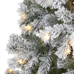 8' Flocked West Virginia Fir Artificial Christmas Tree With 500 Clear LED Lights -Cheap Artificial Trees Store artificial 8 flocked west virginia fir artificial christmas tree with 500 clear led lights nearly natural 827990