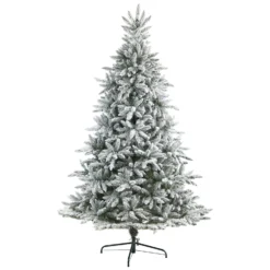8’ Flocked West Virginia Spruce Christmas Tree With 600 Clear Lights And 1856 Bendable Branches -Cheap Artificial Trees Store artificial 8 flocked west virginia spruce christmas tree with 600 clear lights and 1856 bendable branches nearly natural 428364