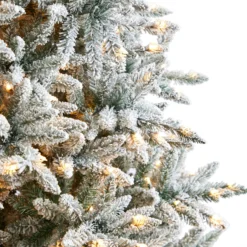 8’ Flocked West Virginia Spruce Christmas Tree With 600 Clear Lights And 1856 Bendable Branches -Cheap Artificial Trees Store artificial 8 flocked west virginia spruce christmas tree with 600 clear lights and 1856 bendable branches nearly natural 581840