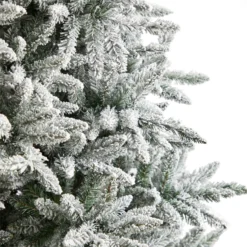 8’ Flocked West Virginia Spruce Christmas Tree With 600 Clear Lights And 1856 Bendable Branches -Cheap Artificial Trees Store artificial 8 flocked west virginia spruce christmas tree with 600 clear lights and 1856 bendable branches nearly natural 768537