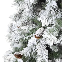 8' Flocked White River Mountain Pine Artificial Christmas Tree With Pinecones 8 8' Flocked White River Mountain Pine Artificial Christmas Tree With Pinecones -Cheap Artificial Trees Store artificial 8 flocked white river mountain pine artificial christmas tree with pinecones nearly natural 182287