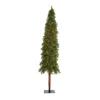 8’ Grand Alpine Artificial Christmas Tree With 500 Clear Lights And 1051 Branches On Natural Trunk