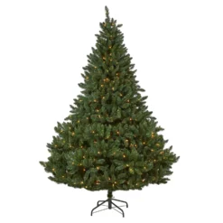 8’ Northern Rocky Spruce Artificial Christmas Tree With 500 Clear Lights And 1948 Bendable Branches