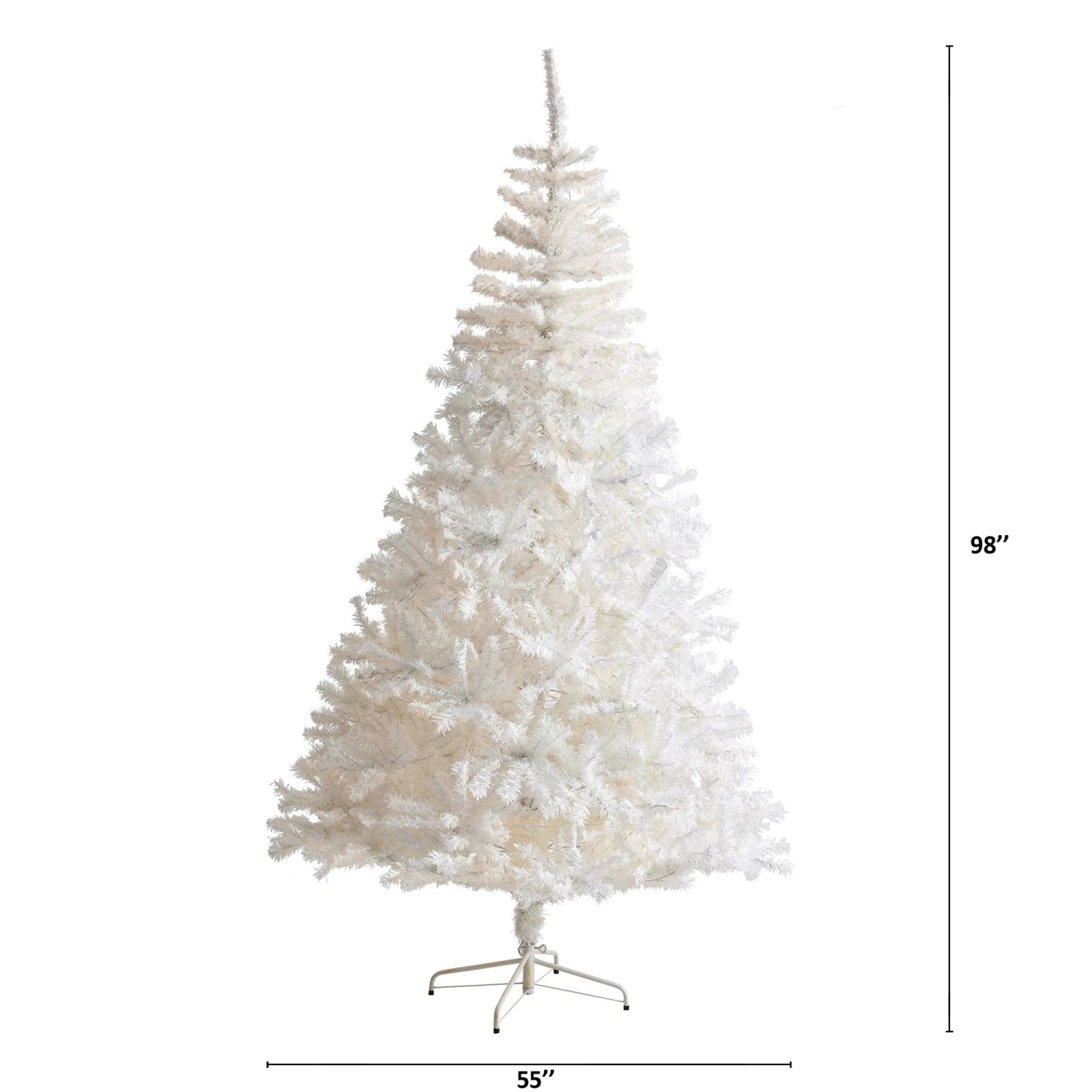 8' White Artificial Christmas Tree With 1500 Bendable Branches 2 8' White Artificial Christmas Tree With 1500 Bendable Branches - Image 2