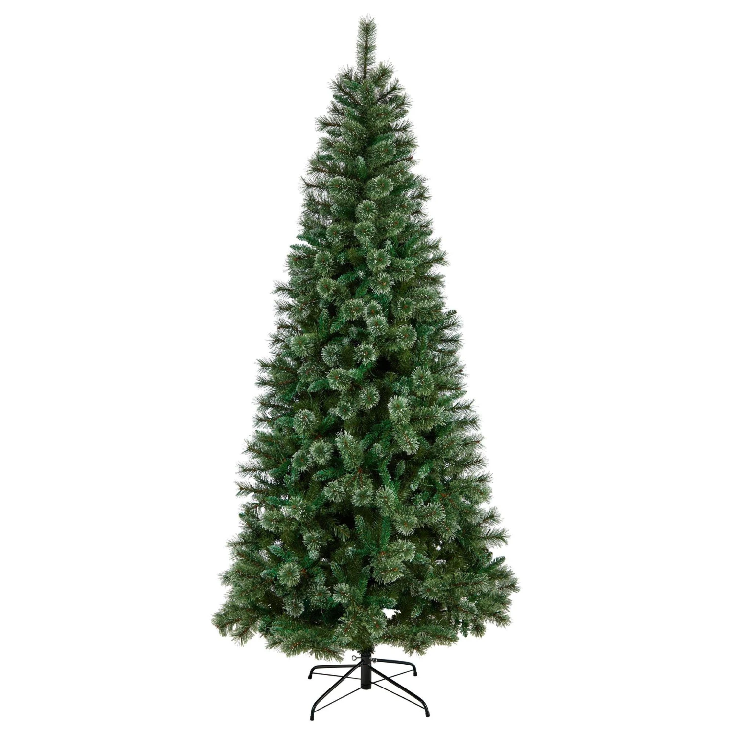 8’ Wisconsin Slim Snow Tip Pine Christmas Tree With 600 Clear LED Lights And 908 Bendable Branches 3 8’ Wisconsin Slim Snow Tip Pine Christmas Tree With 600 Clear LED Lights And 908 Bendable Branches - Image 3