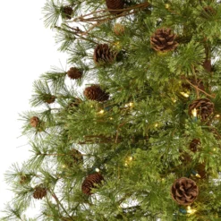 8' Wyoming Alpine Artificial Christmas Tree With 250 Clear (multifunction) LED Lights And Pine Cones On Natural Trunk 10 8' Wyoming Alpine Artificial Christmas Tree With 250 Clear (multifunction) LED Lights And Pine Cones On Natural Trunk -Cheap Artificial Trees Store artificial 8 wyoming alpine artificial christmas tree with 250 clear multifunction led lights and pine cones nearly natural 614396