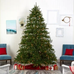 9’ Colorado Mountain Pine Artificial Christmas Tree With 650 Clear Lights, 3197 Bendable Branches And Pine Cones -Cheap Artificial Trees Store artificial 9 colorado mountain pine artificial christmas tree with 650 clear lights 3197 bendable branches and pine cones nearly natural 954929