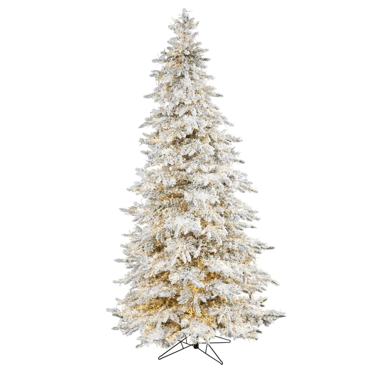 9' Flocked Grand Northern Rocky Fir Artificial Christmas Tree With 8208 Warm Cluster (Multifunction) LED Lights And 1818 Bendable Branches 1 9' Flocked Grand Northern Rocky Fir Artificial Christmas Tree With 8208 Warm Cluster (Multifunction) LED Lights And 1818 Bendable Branches